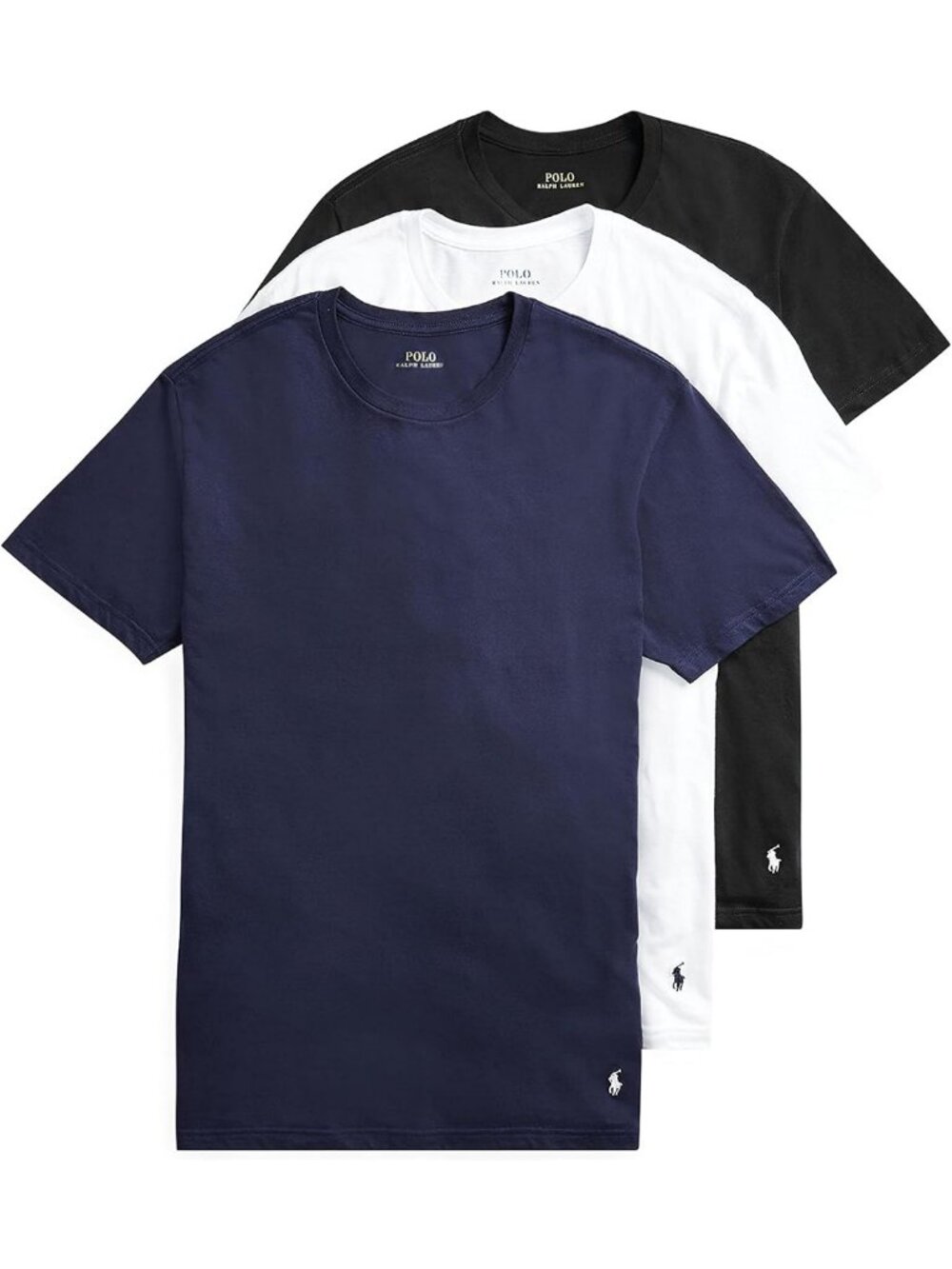 Men's Cotton Crewneck T-Shirt 3-Pack, Moisture-Wicking, Classic Fit, Big & Tall